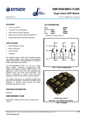 DIM1500ESM33-TL000 Datasheet PDF Dynex Semiconductor