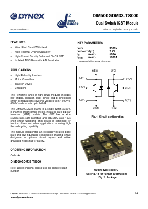  Datasheet PDF Dynex Semiconductor