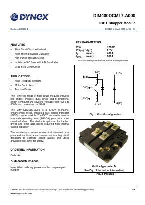 DIM400DCM17-A000 Datasheet PDF Dynex Semiconductor