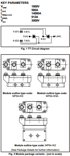 MP04TT600 Datasheet PDF Dynex Semiconductor