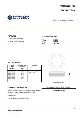 DRD7810H30 Datasheet PDF Dynex Semiconductor