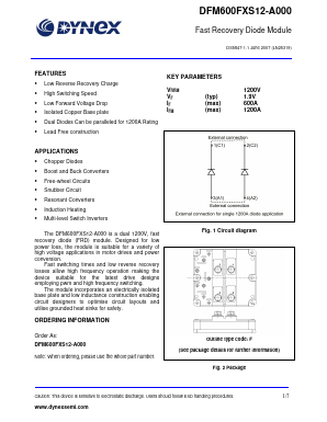 DFM600FXS12-A000 Datasheet PDF Dynex Semiconductor