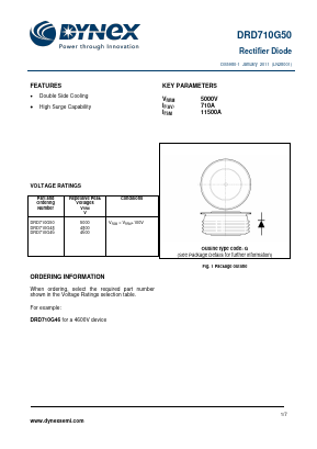 DRD710G48 Datasheet PDF Dynex Semiconductor