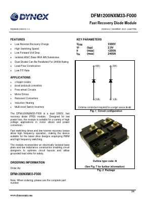 DFM1200NXM33-F000 Datasheet PDF Dynex Semiconductor