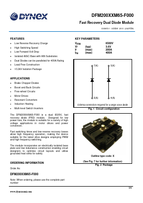 DFM200XXM65-F000 Datasheet PDF Dynex Semiconductor