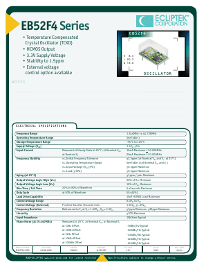 EB52F4E30AN-12800M Datasheet PDF Ecliptek Corporation