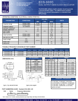 ECS-300C-240 Datasheet PDF ECS, Inc.