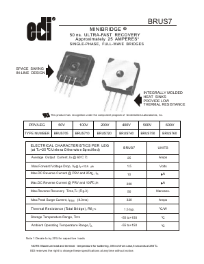 BRUS720 Datasheet PDF Electronic devices inc.