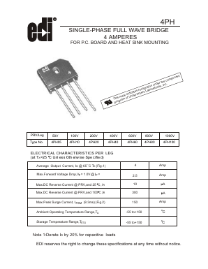 4PH05 Datasheet PDF Electronic devices inc.