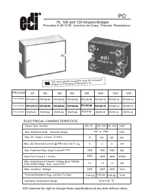PO75-10 Datasheet PDF Electronic devices inc.