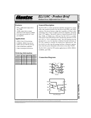 EL1510CS-T7 Datasheet PDF Elantec -> Intersil