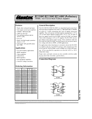 EL2280C Datasheet PDF Elantec -> Intersil