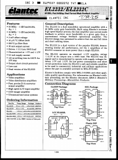 EL2232 Datasheet PDF Elantec -> Intersil