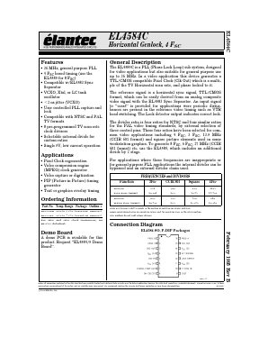 EL4584C Datasheet PDF Elantec -> Intersil