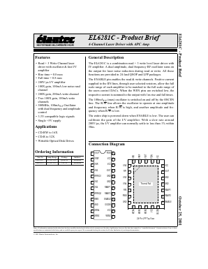 EL6281CU Datasheet PDF Elantec -> Intersil