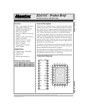 EL6241CL Datasheet PDF Elantec -> Intersil