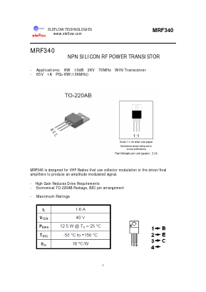 MRF340 Datasheet PDF eleflow technologies co., ltd.
