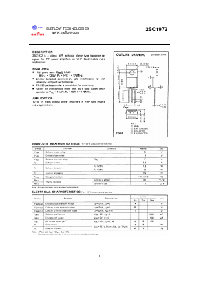 C1972 Datasheet PDF eleflow technologies co., ltd.
