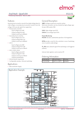 E522.51 Datasheet PDF ELMOS Semiconductor AG