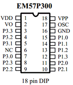 EM57P300 Datasheet PDF ELAN Microelectronics