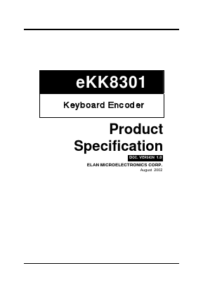 EKK8301 Datasheet PDF ELAN Microelectronics