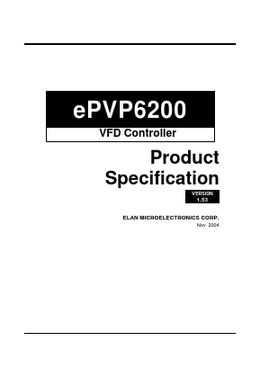 EPVP6200 Datasheet PDF ELAN Microelectronics