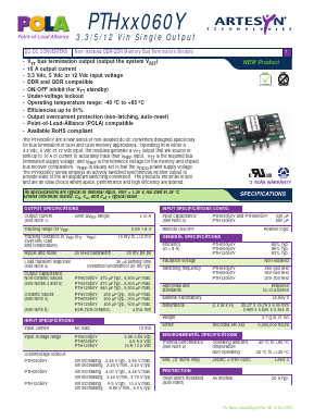 PTHXX060Y Datasheet PDF Emerson Network Power