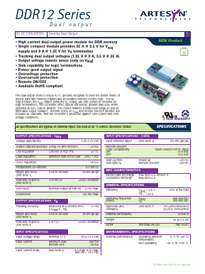 DDR12 Datasheet PDF Emerson Network Power