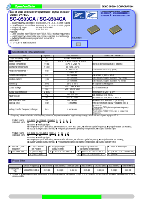 SG-8504CA Datasheet PDF Seiko Epson Corp