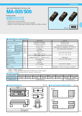 MA-505 Datasheet PDF Seiko Epson Corp