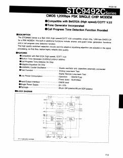 STC9492C Datasheet PDF Seiko Epson Corp