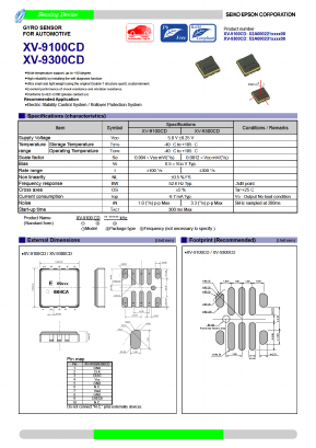 XV-9100CD Datasheet PDF Epson ToYoCom