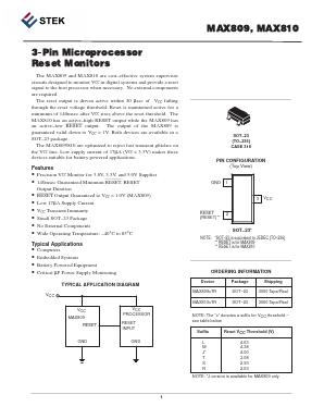MAX810STR Datasheet PDF Estek Electronics Co. Ltd