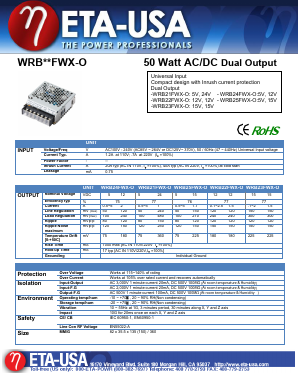 WRB25FWX-O Datasheet PDF ETA-USA