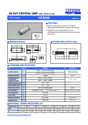 HCM49-20.000MABJUT Datasheet PDF ETC