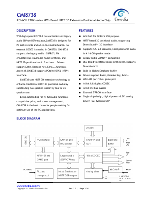 CMI-8738 Datasheet PDF ETC