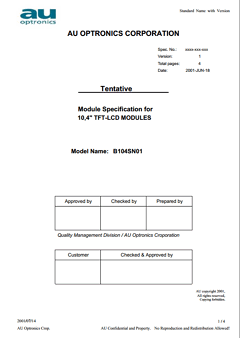 B104SN01 Datasheet PDF ETC