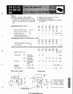 STK-077 Datasheet PDF ETC