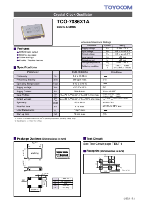 TCO-7086X1A Datasheet PDF ETC