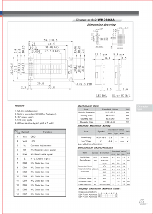 WH0802A Datasheet PDF ETC