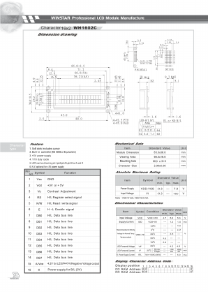 WH1602C Datasheet PDF ETC