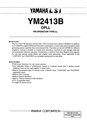 YM2413B-F Datasheet PDF ETC