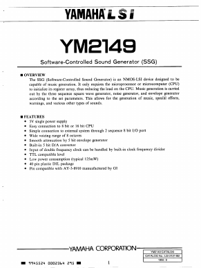 YM2149 Datasheet PDF ETC