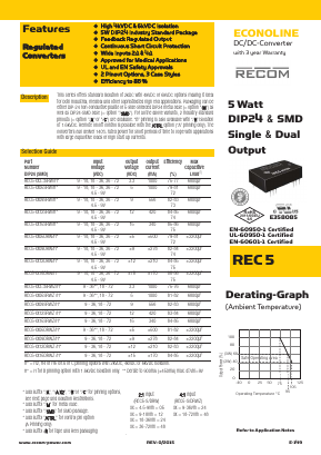 REC5-1205DRW/H6/B/M Datasheet PDF ETC