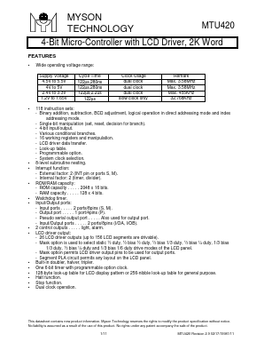 MTU420 Datasheet PDF ETC