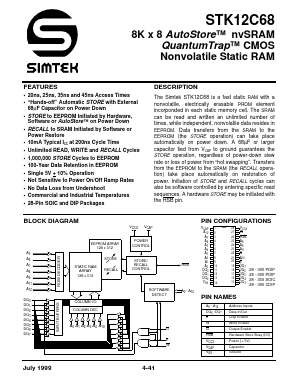 STK12C68-C25 Datasheet PDF ETC