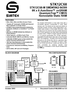 STK12C68-5CF55 Datasheet PDF ETC