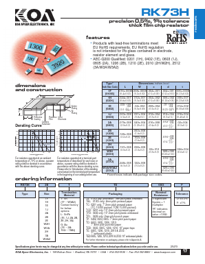 RK73H2BLTX1003D Datasheet PDF ETC