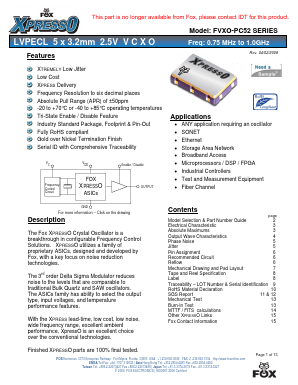 FVXO-PC52B-600.0-699.99 Datasheet PDF ETC