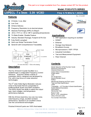 FVXO-PC73B-200.0-299.99 Datasheet PDF ETC